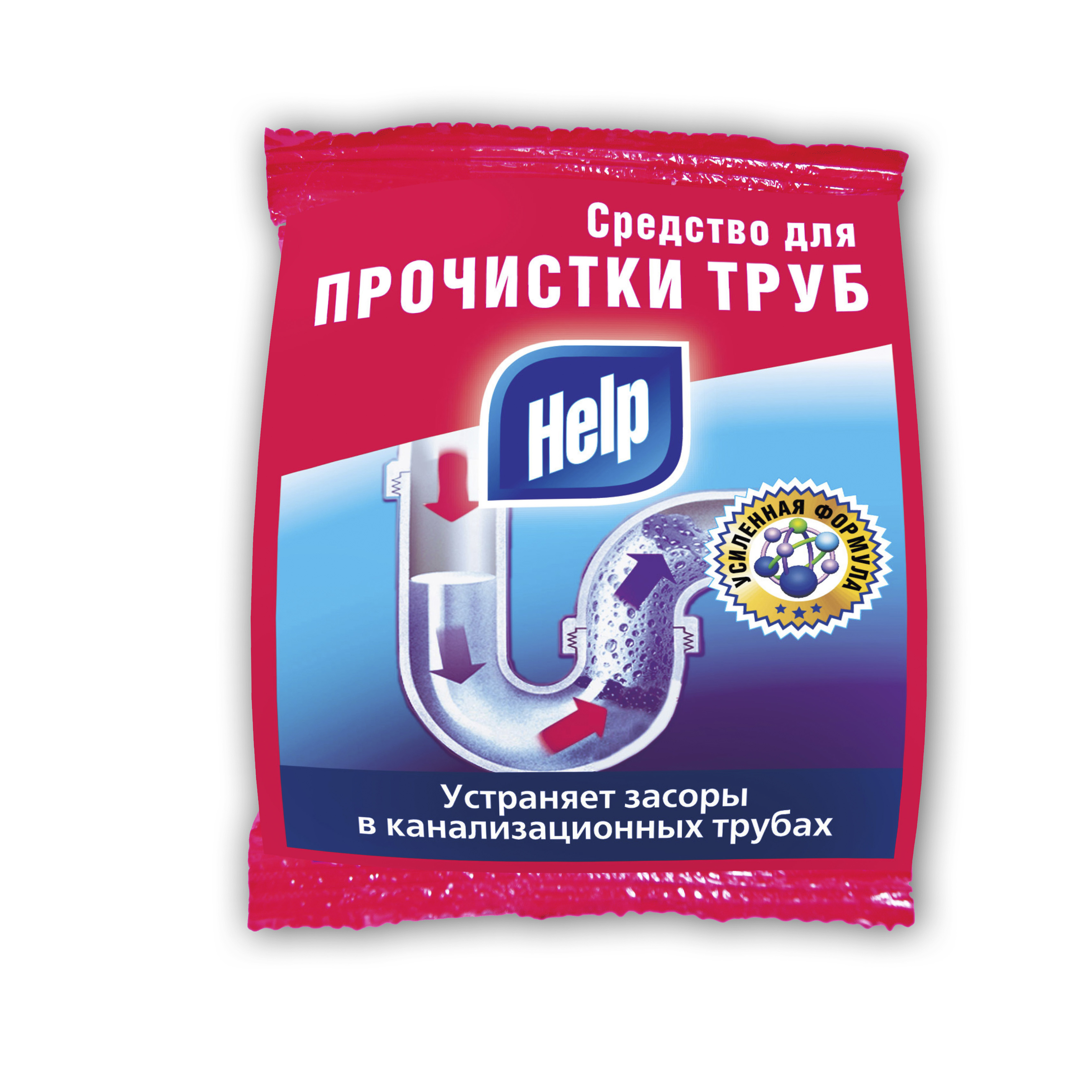 Средство для прочистки труб от засоров Help 90г саше 4-0399