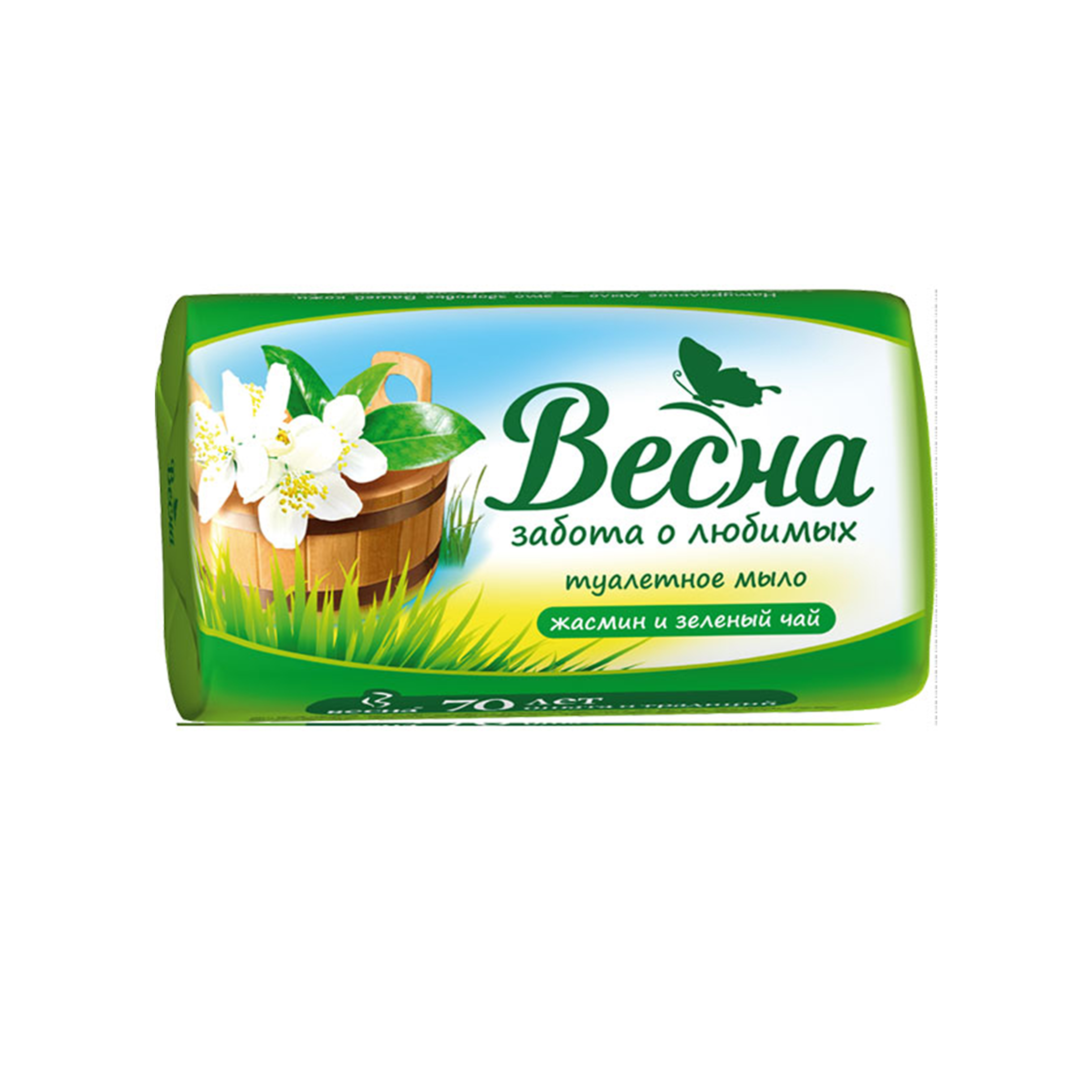 Мыло туалетное "Жасмин и зеленый чай" Весна 90г 6084