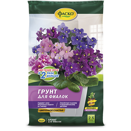 Грунт для фиалок Фаско Цветочное счастье 2,5л