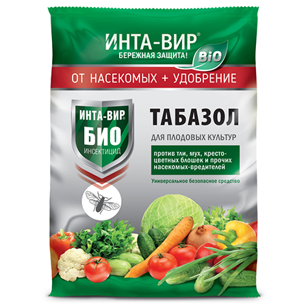 Биологическое удобрение и инсектицид Табазол Инта-Вир® 1кг (15шт.)