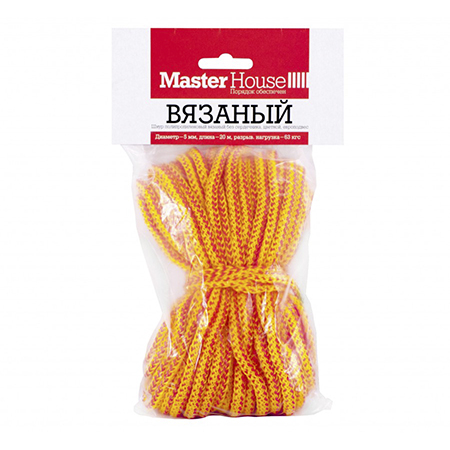 Шнур полипропиленовый вязаный Master House 20м 5мм 60388