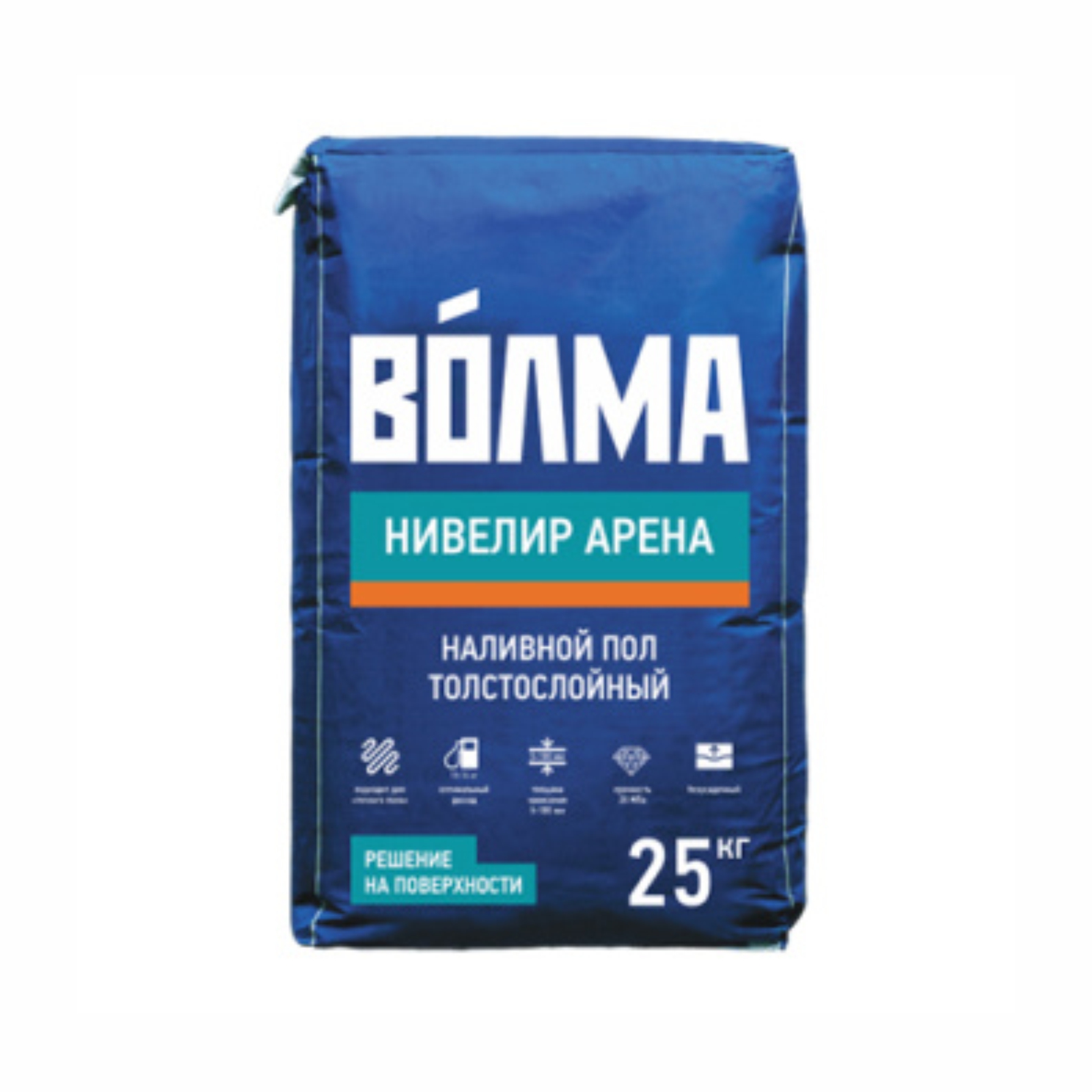 Наливной пол толстослойный Волма Нивелир Арена 25кг 1/48