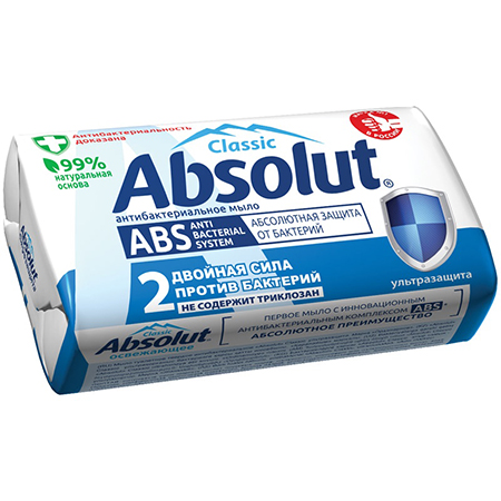 Мыло туалетное Absolut ABS ультразащита 90г 6059