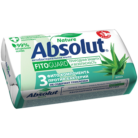 Мыло туалетное Absolut FitoGuard алоэ 90г 6061