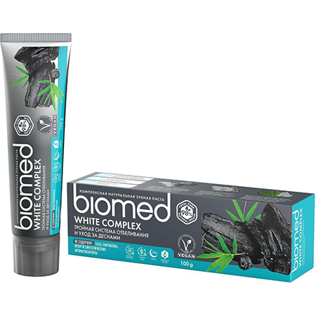 Зубная паста Biomed White Complex с углем 100г