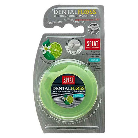 Объемная зубная нить Splat DentalFloss "Бергамот и лайм"