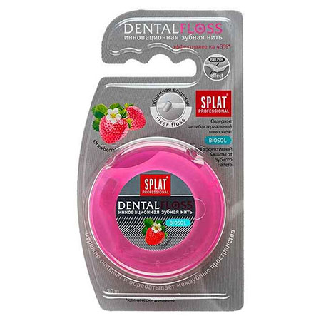 Объемная зубная нить Splat DentalFloss "Клубника"
