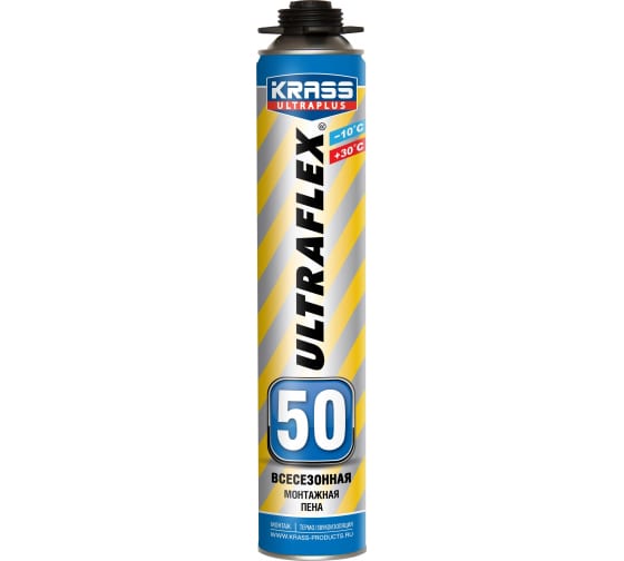 Монтажная пена KRASS Ultraflex 50 Всесезонная Профессиональная 700мл. 0005280