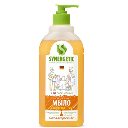 Жидкое мыло "Фруктовый микс" SYNERGETIC" 500мл 105055