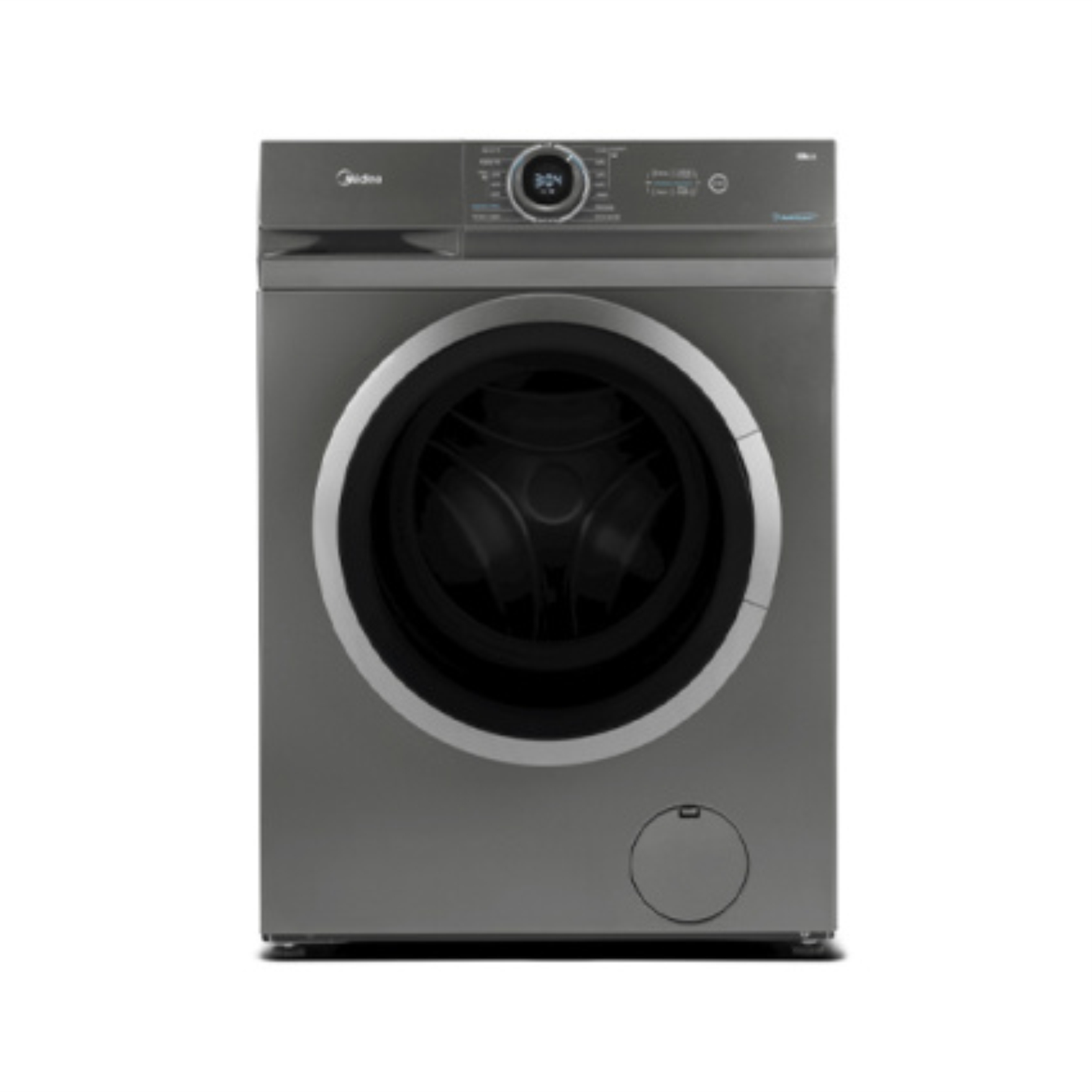 Стиральная машина 7кг Midea глубина 40 см MF100W70/T-C с дисплеем серая