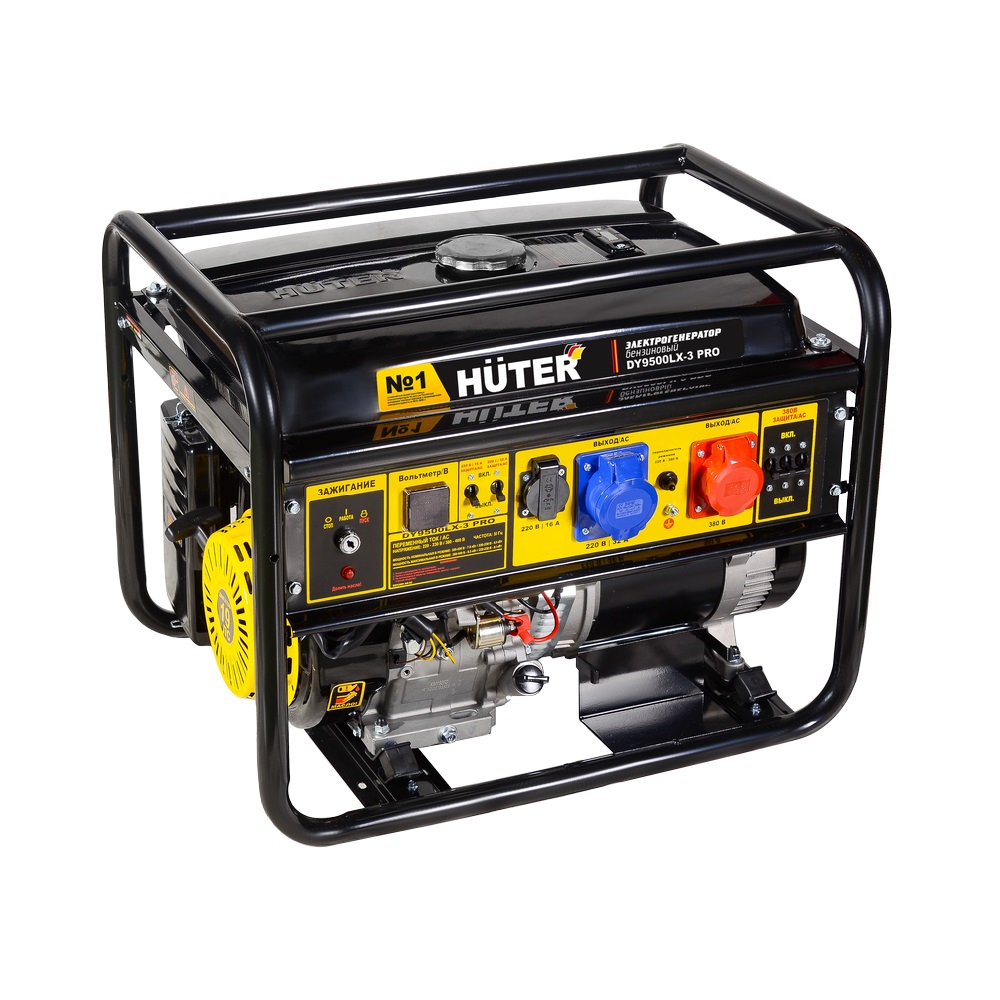 Электрогенератор DY9500LХ-3 PRO Huter с электростартером