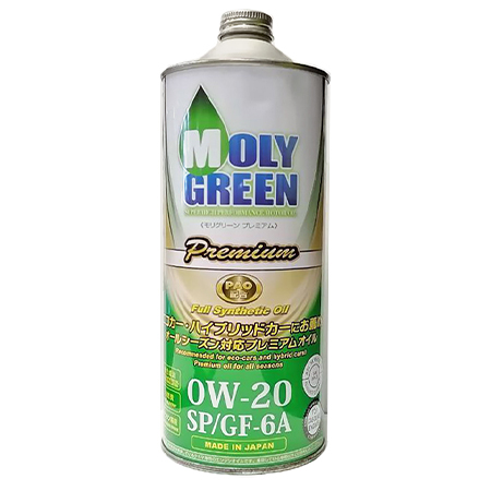 Масло моторное 0W-20, 1 л (синтетика), MolyGreen Premium SP/GF-6A (бензин)