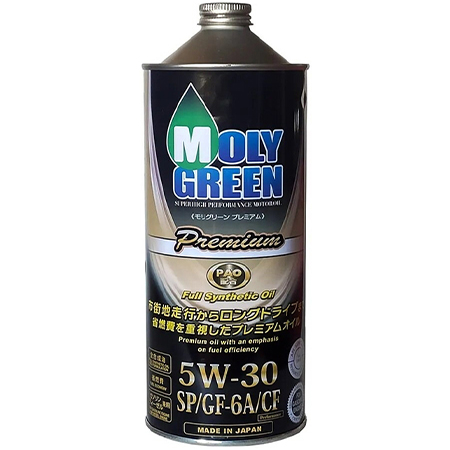 Масло моторное 5W-30, 1л (синтетика), MolyGreen Premium SP/GF-6A/CF (бензин)