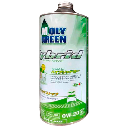 Масло моторное 0W-20, 1 л (синтетика), MolyGreen Hybrid SP (бензин)