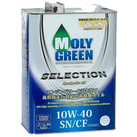 Масло моторное 10W-40, 4л (синтетика), MolyGreen Selection SN/CF (бензин, дизель)