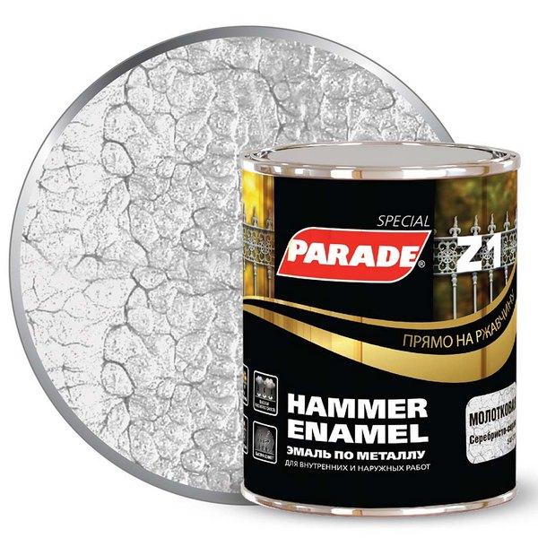 Эмаль Parade Z1 молотковая 543-311 серебряно-серый 0,75л