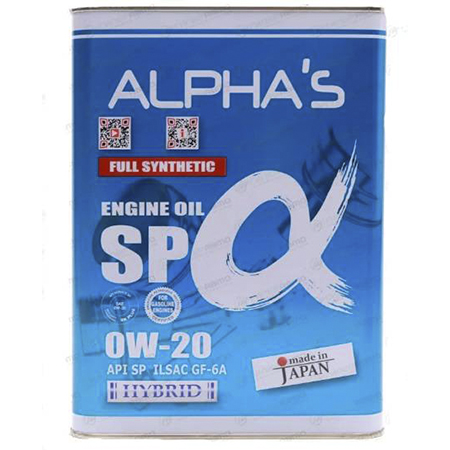 Масло моторное 0W-20, 4 л (синтетика) Alphas SN, SP (бенз)