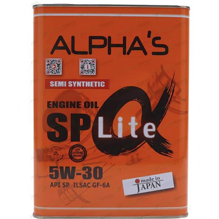 Масло моторное 5W-30, 4 л (п/синт) Alphas SP Lite (бенз/гибр)