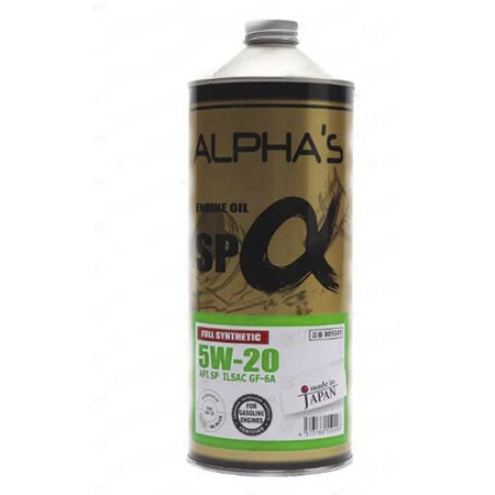 Масло моторное 5W-20, 1 л (синтетика) Alphas SP/GF-6A (бенз/гибр)