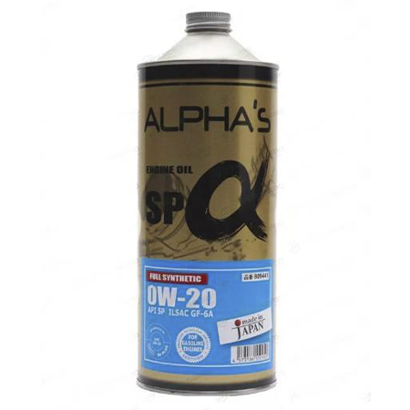 Масло моторное 0W-20, 1 л (синтетика) Alphas SN, SP (бенз)