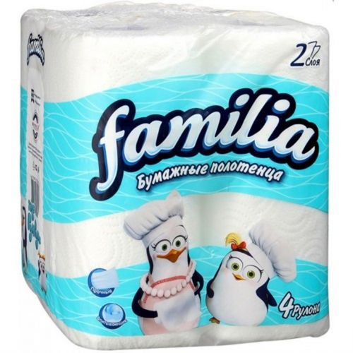 Бумажные полотенца Familia Классик 2-х сл., 4 рул. 5070610