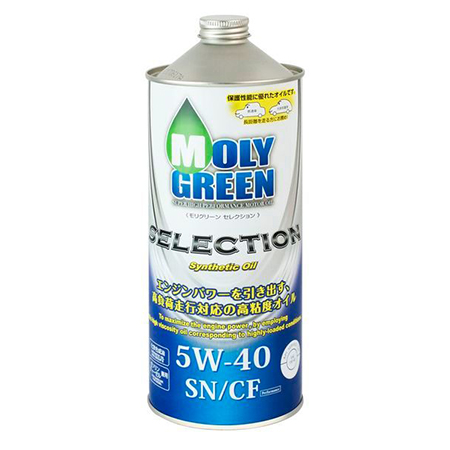 Масло моторное 5W-40, 1л (синтетика), MolyGreen Selection SN/CF (бензин)