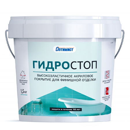 Покрытие HydroFix высокоэластичное гидроизоляционное "Оптимист" 1,5кг. С 407/80
