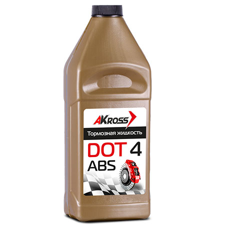 Тормозная жидкость DOT-4 Akross (910 мл) золото