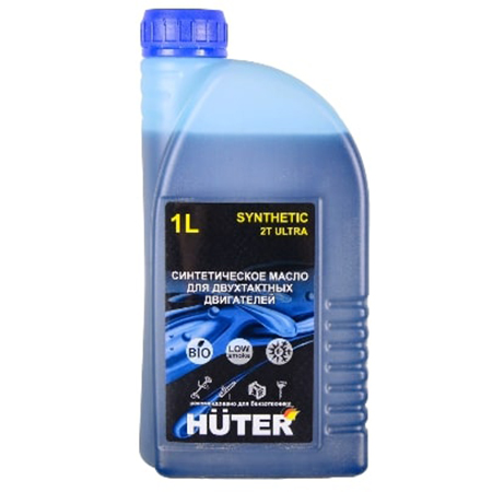 Масло 2Т Ultra синтетическое для двухтактных двигателей Huter, 1л.