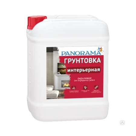 Грунтовка глубокого проникновения акриловая "Panorama" c розовым индикатором нанесения 5кг