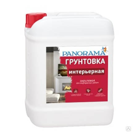 Грунтовка глубокого проникновения акриловая "Panorama" c розовым индикатором нанесения 10кг