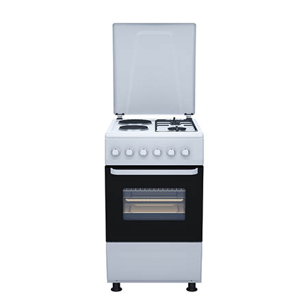 Плита RBN 50х60см 2 газ+2 электро белая FS5223MAZW