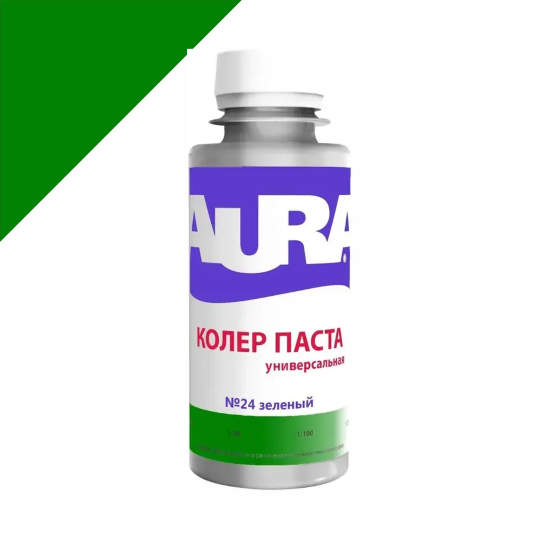 Колер паста универсальная Aura №24 зеленый 0,1л