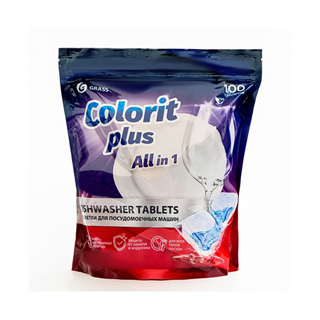 Таблетки для посудомоечных машин Grass Colorit Plus All in 1 (100шт.) 125717