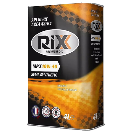 Масло моторное 10W-40, 4л (полусинтетика), Rixx MD X SL/CF API (бензин, дизель)