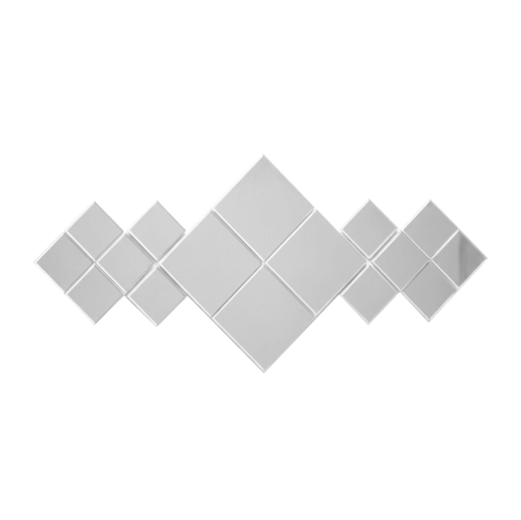 Декор зеркальный на стену Ромбы 25 см х 57 см 16 шт 7111666