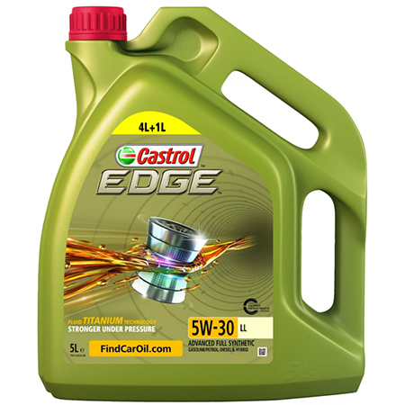 Масло моторное 5W-30, 5 л (синтетика) Castrol EDGE LL (бенз/диз)