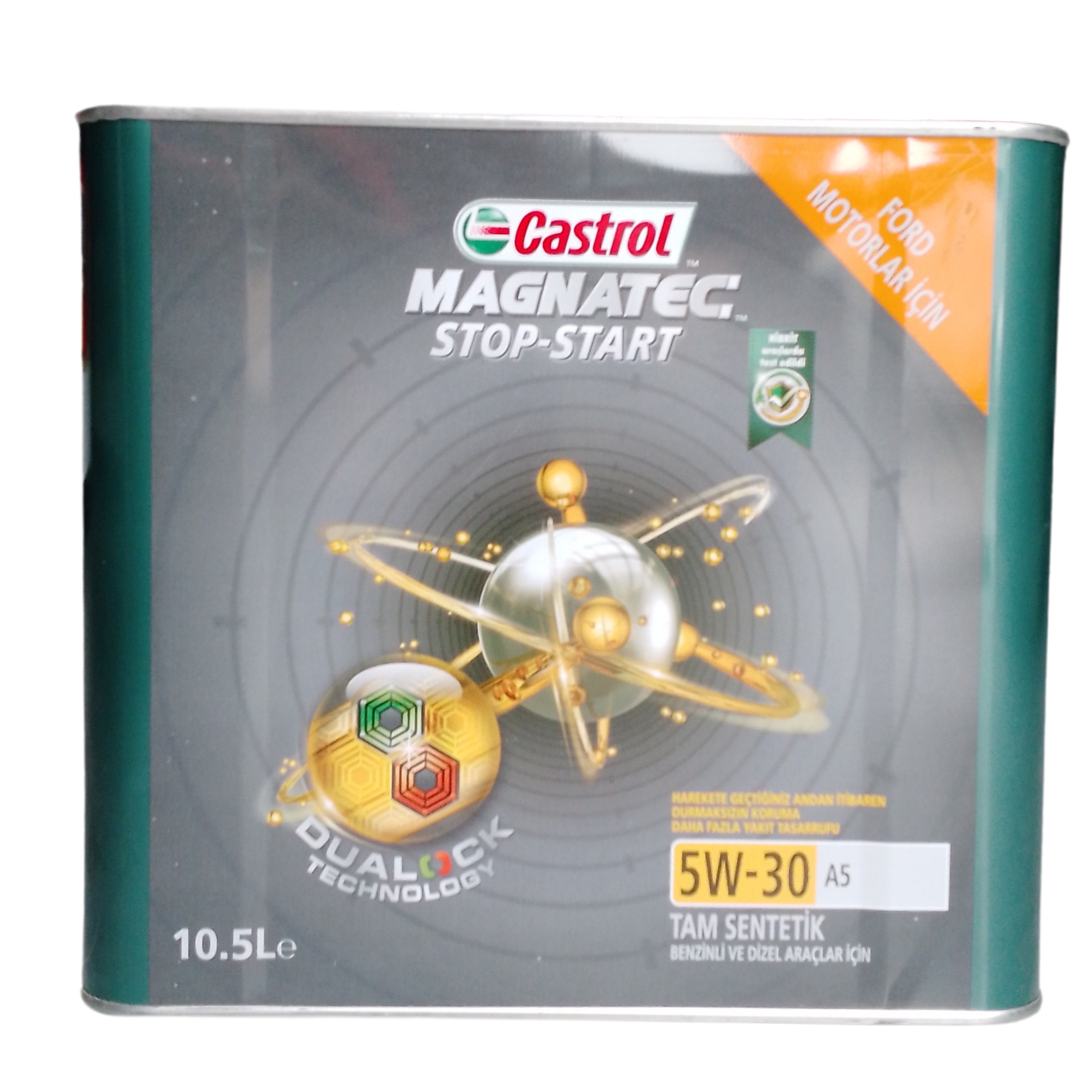 Масло моторное 5W-30, 10.5 л (синтетика) Castrol Magnatec (бенз/диз)
