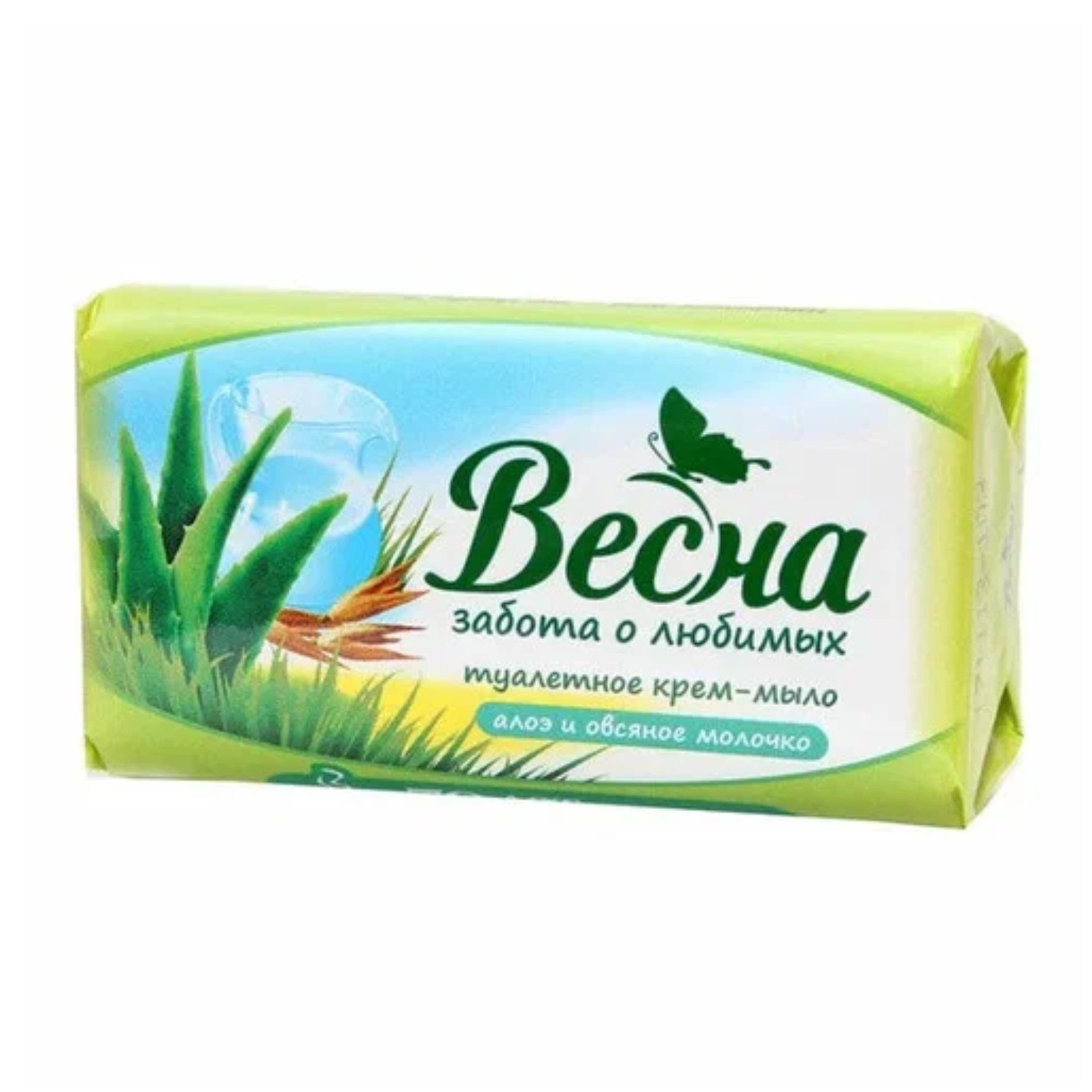 Мыло туалетное "Алоэ и овсяное молочко" Весна 90г 6085