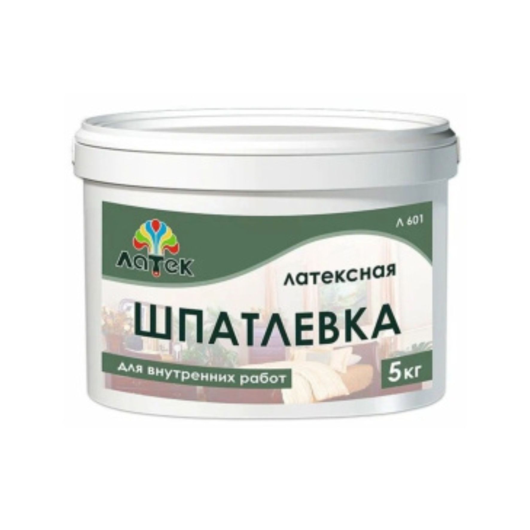Шпатлевка латексная для внутренних работ т/м "Латек" 5 кг Л 601