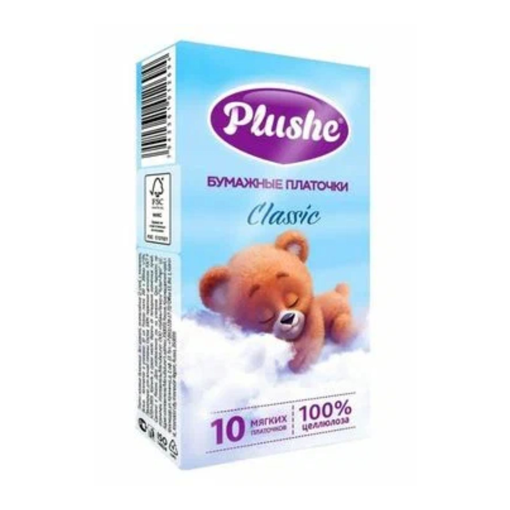 Платочки бумажные Plushe Classic (10шт.) КН2694