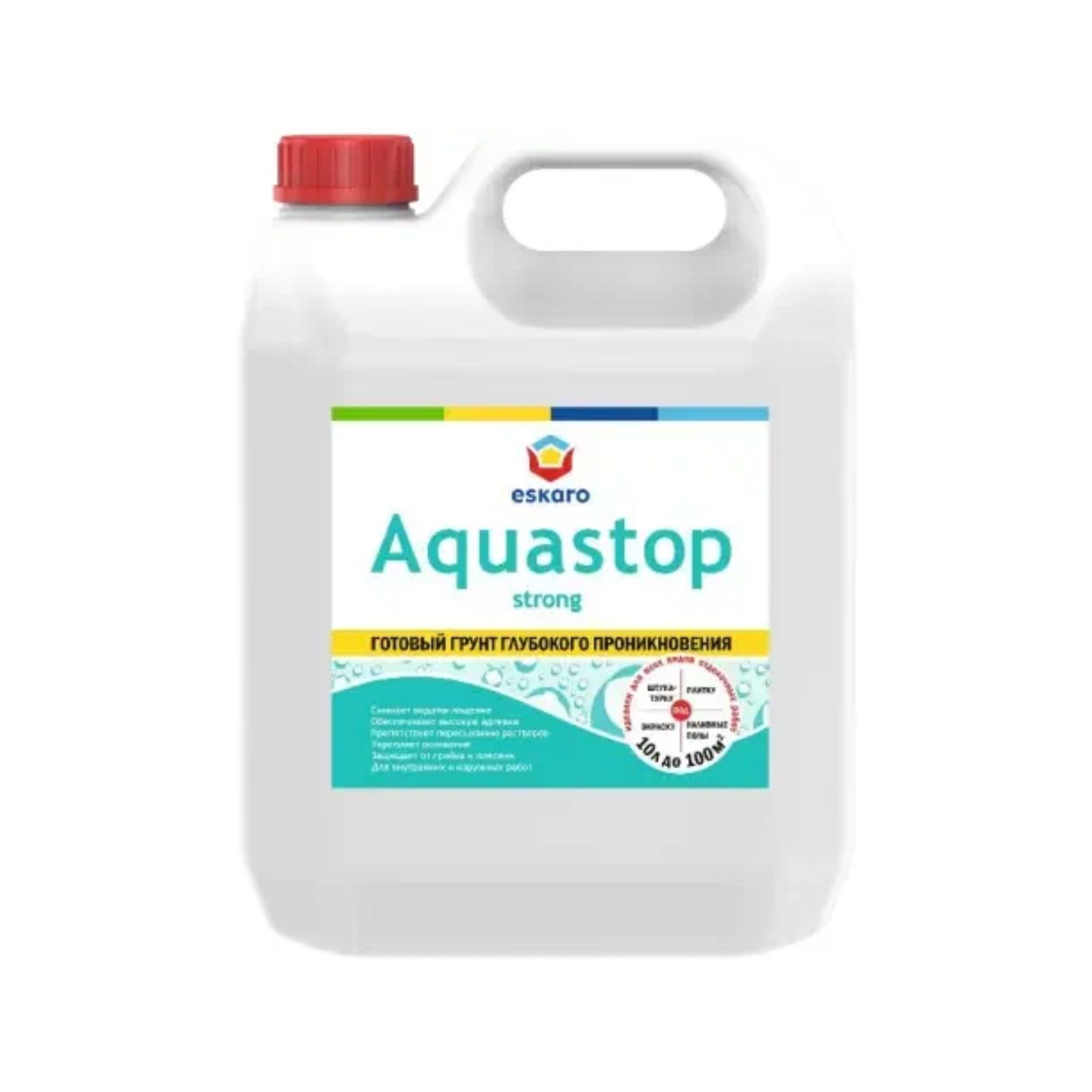 Грунт глубокого проникновения Eskaro Aquastop Strong 10л./60