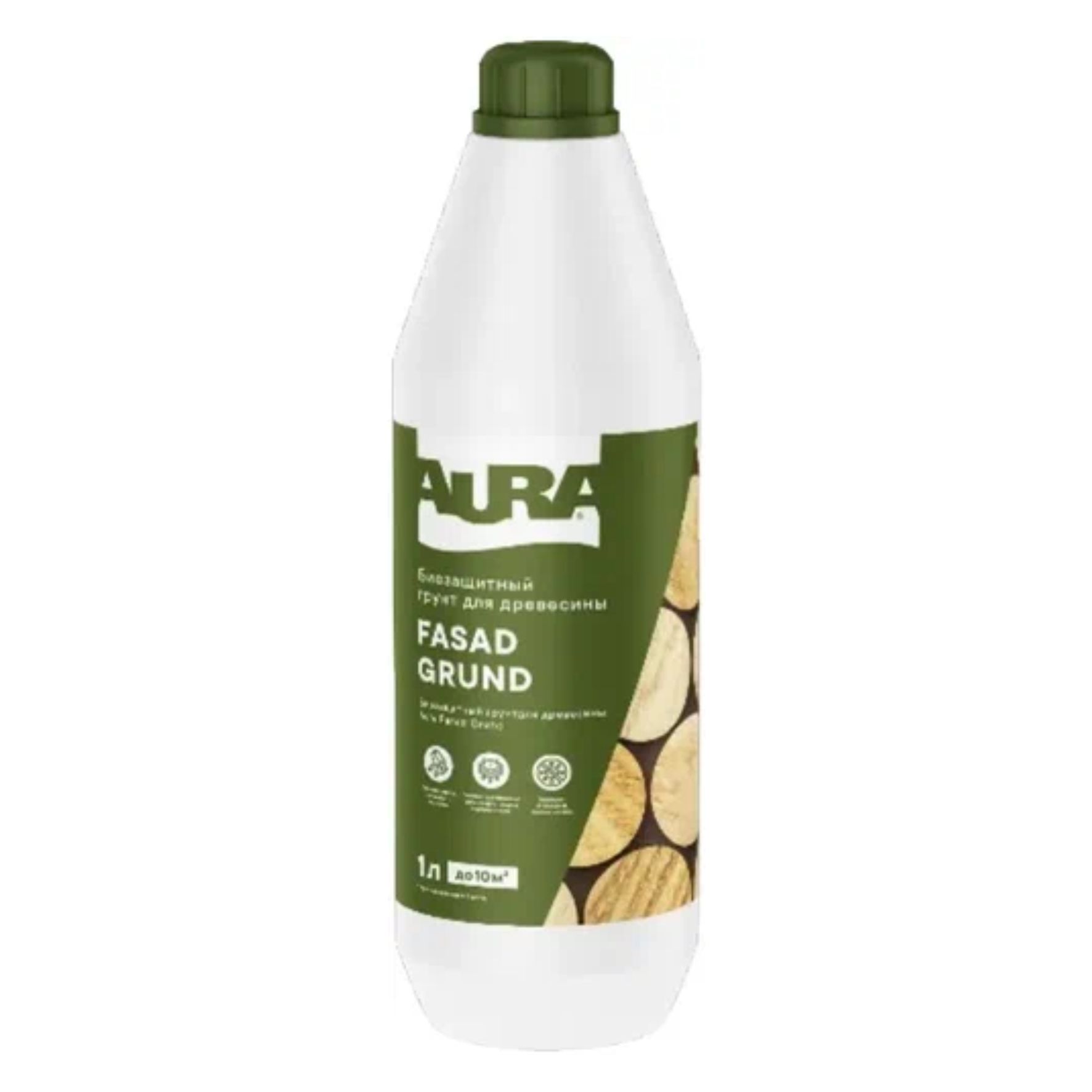 Грунт для древесины биозащитный Aura Fasad Grund 1л