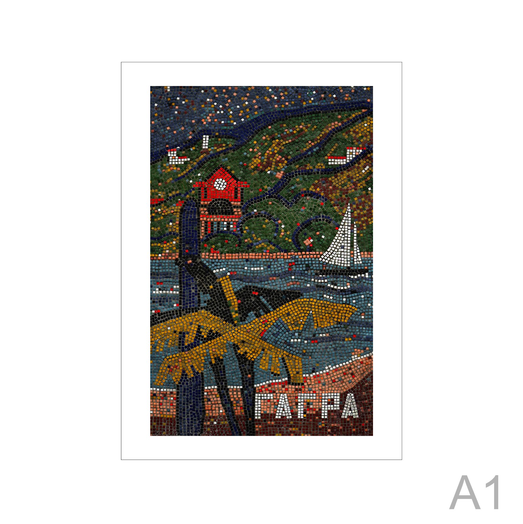 Картина безбагетная, формат А1 (Гагра)