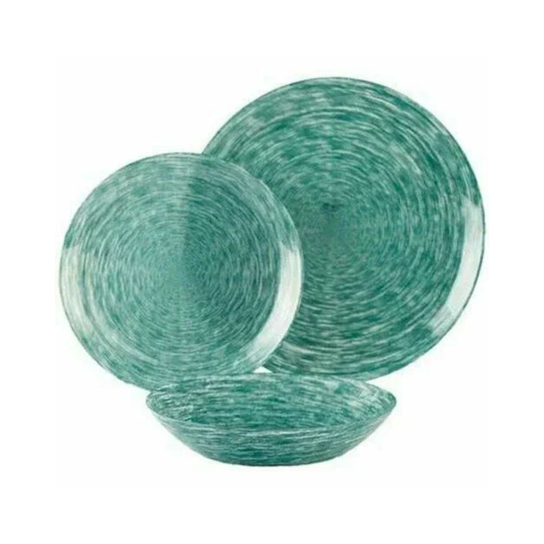 Набор посуды LUMINARC BRUSHMANIA METALLIC GREEN 12пр