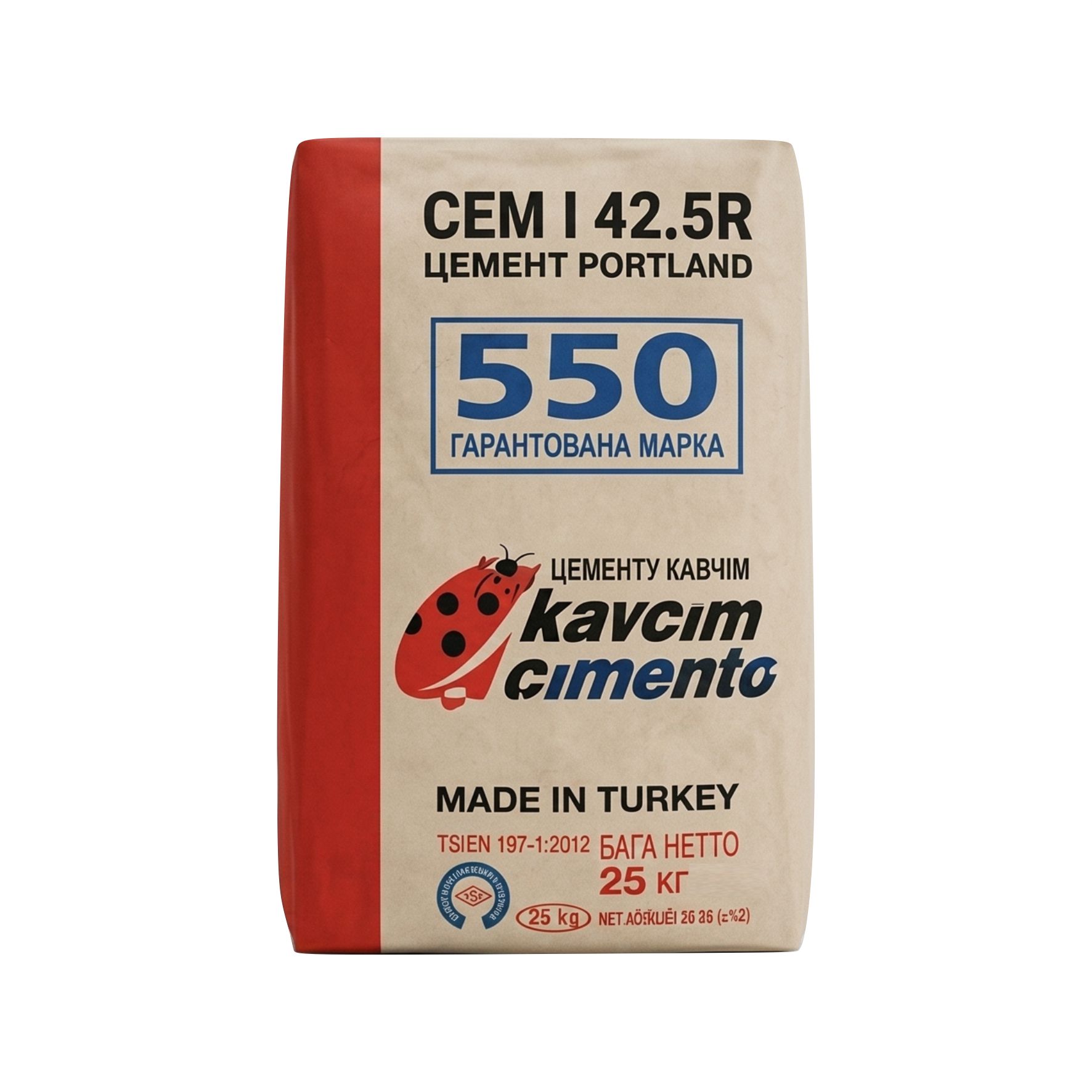Цемент KAVCIM/ASHKALE ЦЕМ I - 42,5R Турция 25кг 1/64