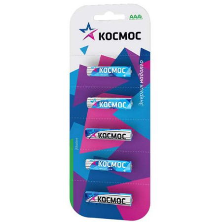 Элемент питания алкалиновый LR LR03 BP-5 (блист.5шт) Космос KOCLR035BL RS