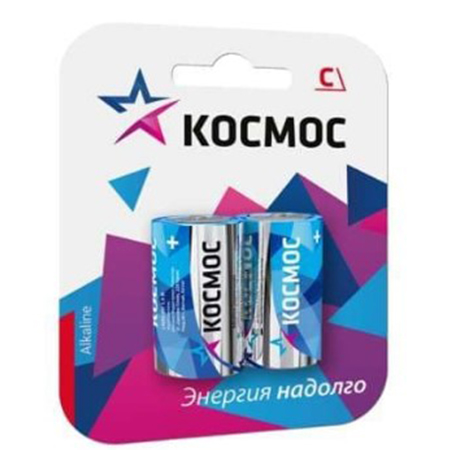 Элемент питания алкалиновый LR LR14 Максимум BP2 (блист.2шт) Космос KOCLR14MAX2BL RS