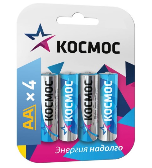 Элемент питания алкалиновый LR LR6 BP-4 (блист.4шт) Космос KOCLR64BL_classic RS