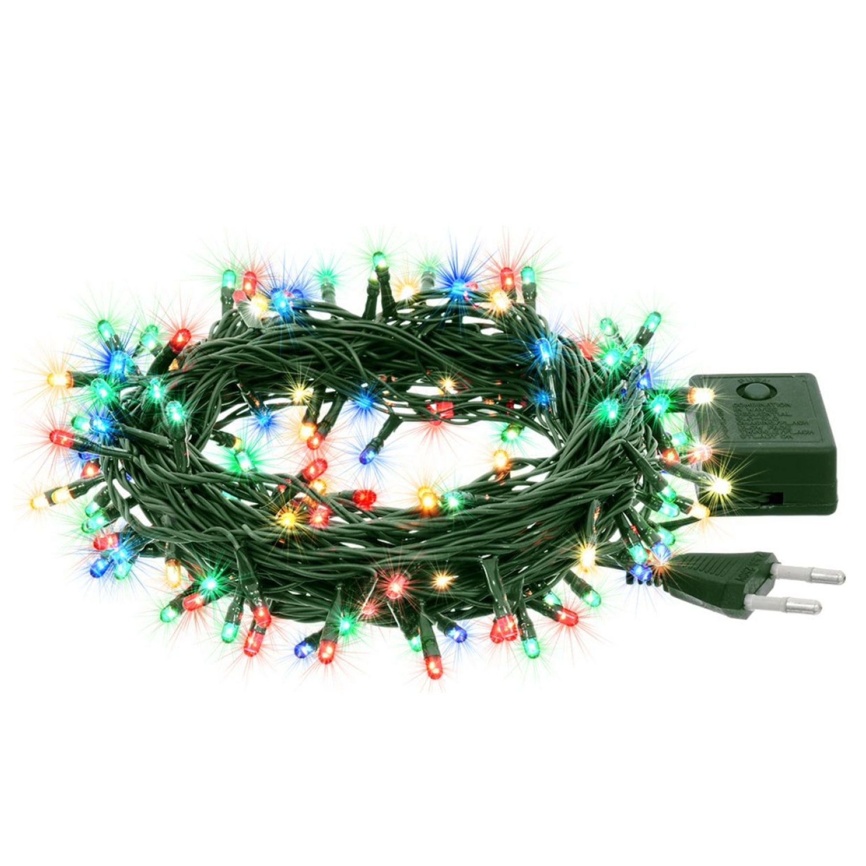 Гирлянда с/д нить LE LED XMAS 02, 3000K, 10м, 100 LED, зеленый кабель (30)